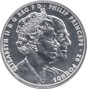 2017 SILVER TWENTY POUND PLATINUM WEDDING ( BU ) - SILVER WORLD COINS - Cambridgeshire Coins