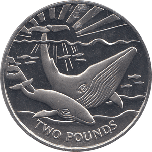 2017 TWO POUNDS BLUE WHALE ( BU ) - WORLD COINS - Cambridgeshire Coins