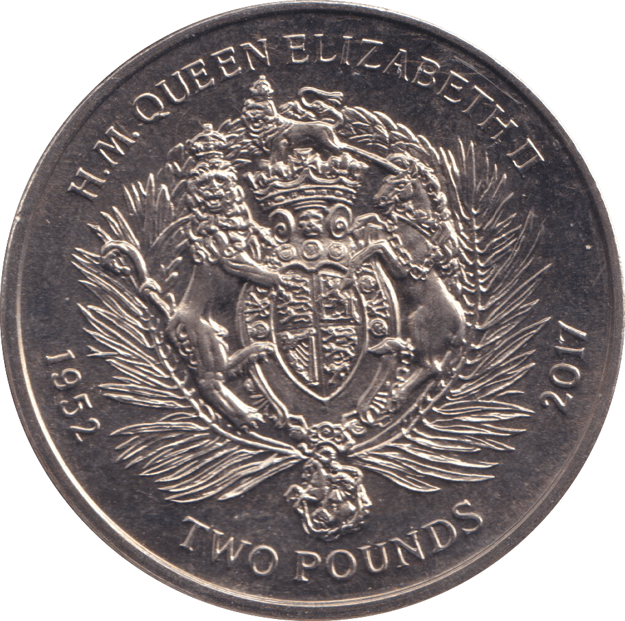2017 TWO POUNDS COAT OF ARMS BRITISH INDIAN OCEAN TERRITORY - WORLD COINS - Cambridgeshire Coins