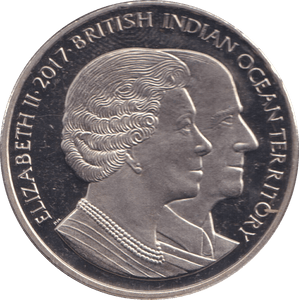 2017 TWO POUNDS ELIZABETH II AND PRINCE PHILIP BRITISH INDIAN OCEAN TERRITORY - WORLD COINS - Cambridgeshire Coins