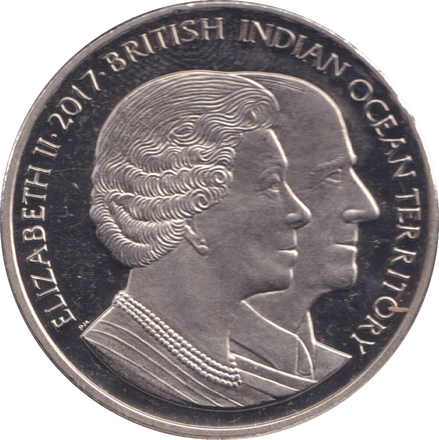 2017 TWO POUNDS ELIZABETH II AND PRINCE PHILIP BRITISH INDIAN OCEAN TERRITORY - WORLD COINS - Cambridgeshire Coins