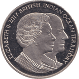 2017 TWO POUNDS ELIZABETH II AND PRINCE PHILIP BRITISH INDIAN OCEAN TERRITORY - WORLD COINS - Cambridgeshire Coins