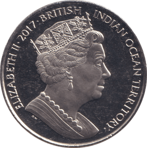 2017 TWO POUNDS GREEN TURTLE BRITISH INDIAN OCEAN TERRITORY - WORLD COINS - Cambridgeshire Coins