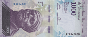 2017 VENEZUELA 1000 BOLIVARES BANKNOTE REF-1721 - WORLD BANKNOTES - Cambridgeshire Coins
