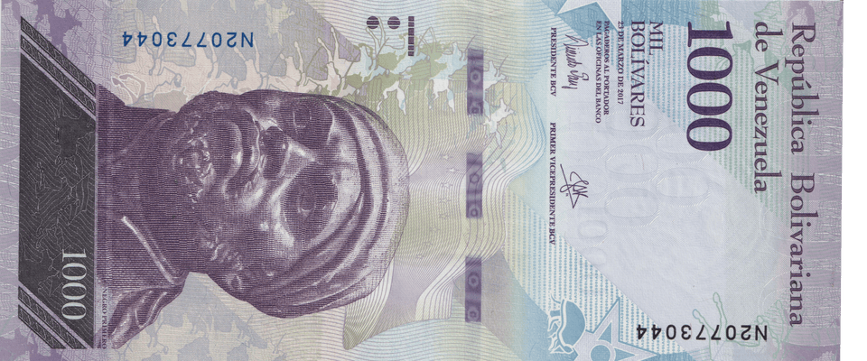 2017 VENEZUELA 1000 BOLIVARES BANKNOTE REF-1721 - WORLD BANKNOTES - Cambridgeshire Coins