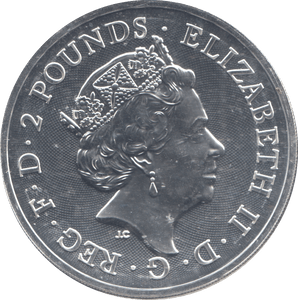 2018 1 OZ FINE SILVER TWO POUND - SILVER 1 oz COINS - Cambridgeshire Coins