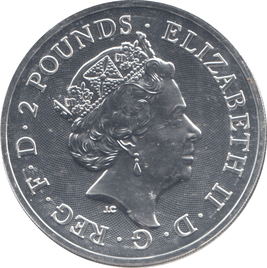 2018 1 OZ FINE SILVER TWO POUND - SILVER 1 oz COINS - Cambridgeshire Coins