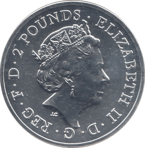 2018 1 OZ FINE SILVER TWO POUND - SILVER 1 oz COINS - Cambridgeshire Coins