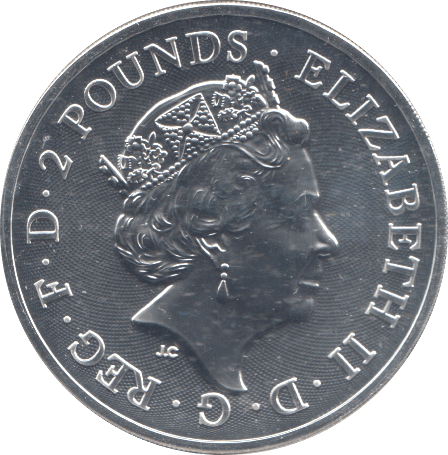2018 1 OZ FINE SILVER TWO POUND - SILVER 1 oz COINS - Cambridgeshire Coins