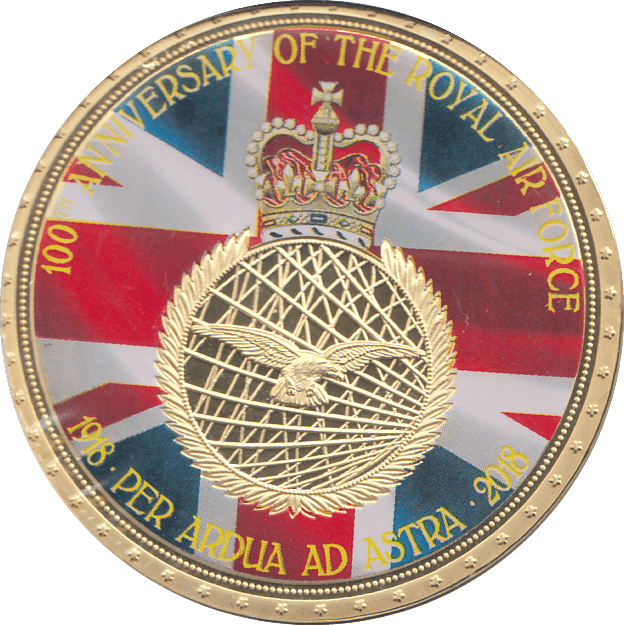 2018 100TH ANNIVERSARY OF ROYAL AIR FORCE MEDALLION - MEDALS & MEDALLIONS - Cambridgeshire Coins