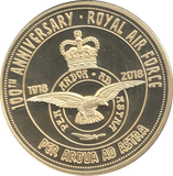2018 100TH ANNIVERSARY OF ROYAL AIR FORCE MEDALLION - MEDALS & MEDALLIONS - Cambridgeshire Coins