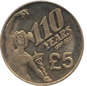 2018 110 YEARS 5 POUND ISLE OF MAN - WORLD COINS - Cambridgeshire Coins