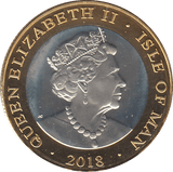 2018 £2 ISLE OF MAN SILVER PROOF - SILVER WORLD COINS - Cambridgeshire Coins
