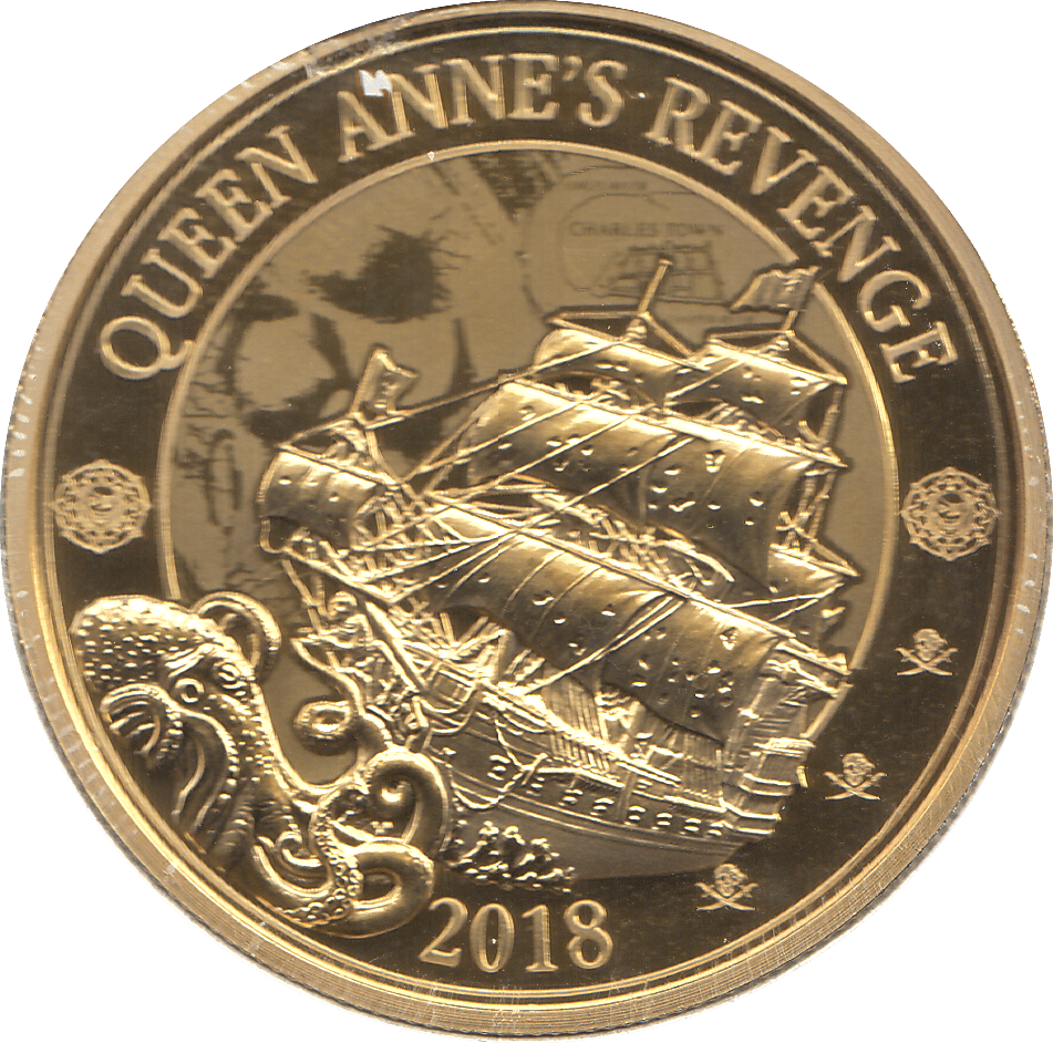 2018 25 CENTS BARBADOS QUEEN ANNE'S REVENGE - WORLD COINS - Cambridgeshire Coins