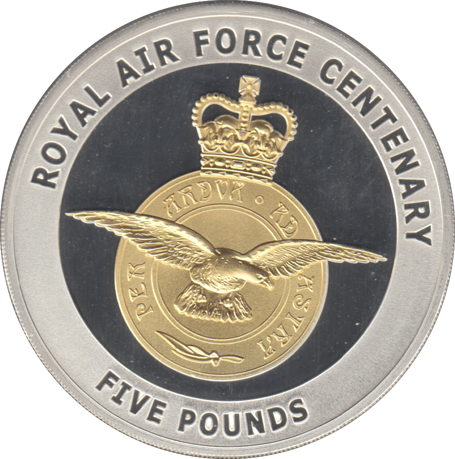2018 £5 ROYAL AIR FORCE CENTENARY SILVER PROOF - SILVER WORLD COINS - Cambridgeshire Coins