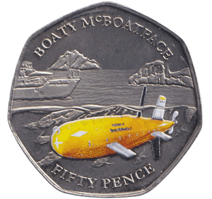 2018 50 PENCE BOATY MCBOATFACE COLOURED - WORLD COINS - Cambridgeshire Coins