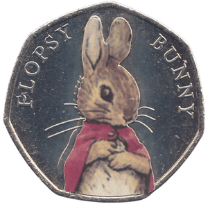 2018 50 PENCE FLOPSY BUNNY COLOURED ( BU ) - WORLD COINS - Cambridgeshire Coins