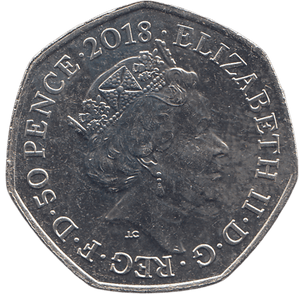 2018 50 PENCE FLOPSY BUNNY COLOURED ( BU ) - WORLD COINS - Cambridgeshire Coins