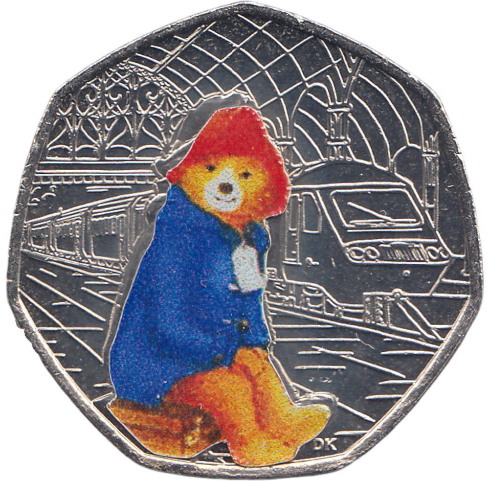 2018 50 PENCE PADDINGTON BEAR COLOURED ( BU ) - WORLD COINS - Cambridgeshire Coins