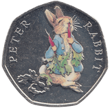 2018 50 PENCE PETER RABBIT COLOURED ( BU ) - WORLD COINS - Cambridgeshire Coins