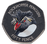 2018 50 PENCE ROCKHOPPER PENGUIN FALKLAND ISLANDS COLOURISED ( BU ) - WORLD COINS - Cambridgeshire Coins