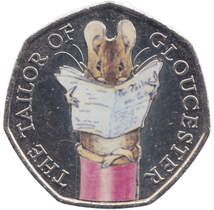 2018 50 PENCE THE TAILOR OF GLOUCESTER COLOURED ( BU ) - WORLD COINS - Cambridgeshire Coins