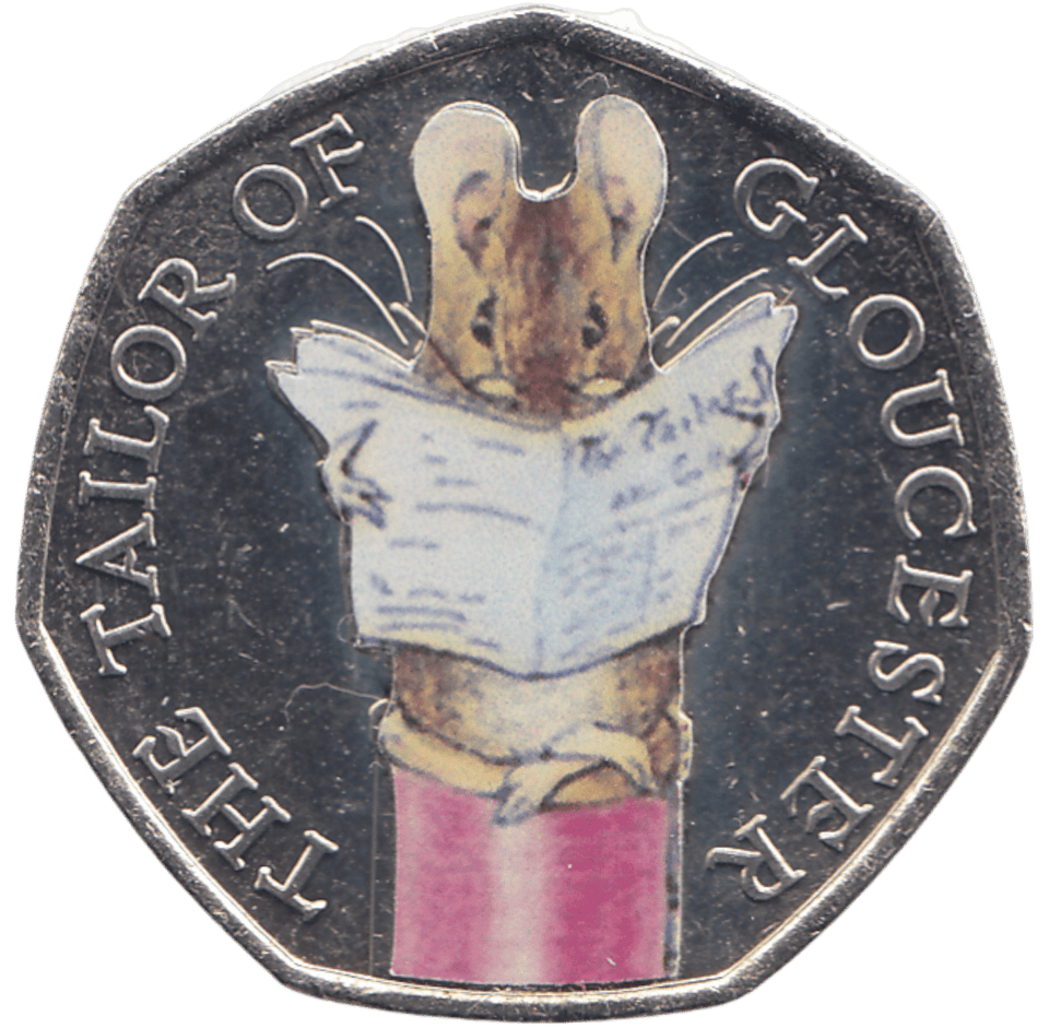 2018 50 PENCE THE TAILOR OF GLOUCESTER COLOURED ( BU ) - WORLD COINS - Cambridgeshire Coins