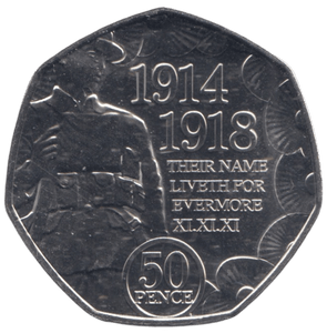 2018 50 PENCE THEIR NAME LIVETH FOR EVERYONE - 50p BU - Cambridgeshire Coins