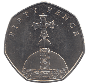 2018 50P QUEENS' CORONATION 65TH ANNIVERSARY ( BU ) - SILVER WORLD COINS - Cambridgeshire Coins