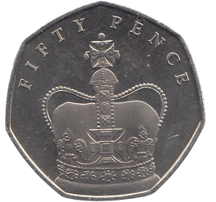 2018 50P QUEENS' CORONATION 65TH ANNIVERSARY ( BU ) - SILVER WORLD COINS - Cambridgeshire Coins