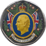 2018 50P SHAPED MEDALLION HM KING CHARLES III 6 MAY 2023 - WORLD COINS - Cambridgeshire Coins