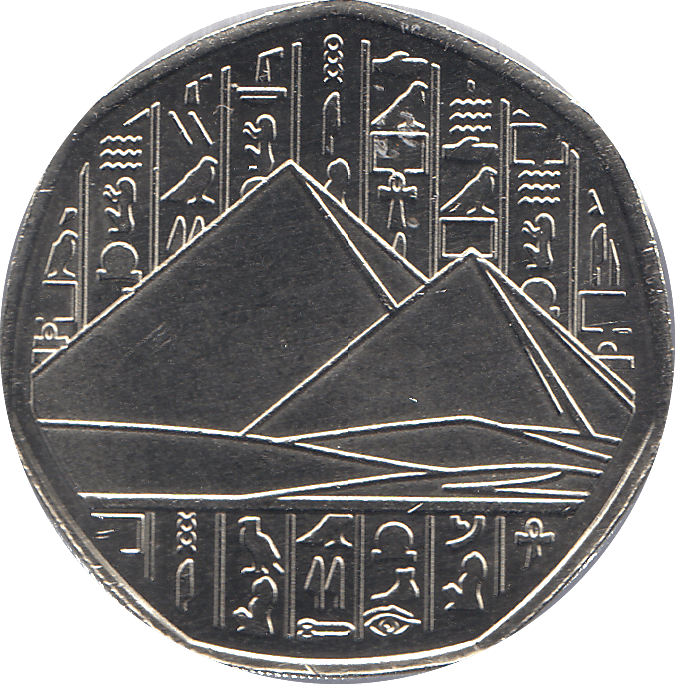 2018 50P SHAPED MEDALLION KARNAK TEMPLE - WORLD COINS - Cambridgeshire Coins
