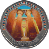 2018 50P SHAPED MEDALLION KARNAK TEMPLE - WORLD COINS - Cambridgeshire Coins