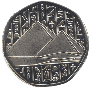 2018 50P SHAPED MEDALLION TUTANKHAMUN'S DEATH MASK - 50P SHAPED COIN - Cambridgeshire Coins