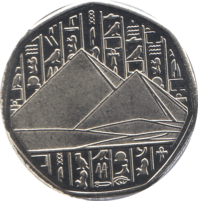 2018 50P SHAPED MEDALLION TUTANKHAMUN'S DEATH MASK - WORLD COINS - Cambridgeshire Coins