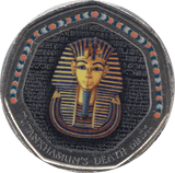 2018 50P SHAPED MEDALLION TUTANKHAMUN'S DEATH MASK - WORLD COINS - Cambridgeshire Coins