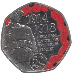 2018 50P THEIR NAME LIVETH FOR EVERMORE - 50p BU - Cambridgeshire Coins