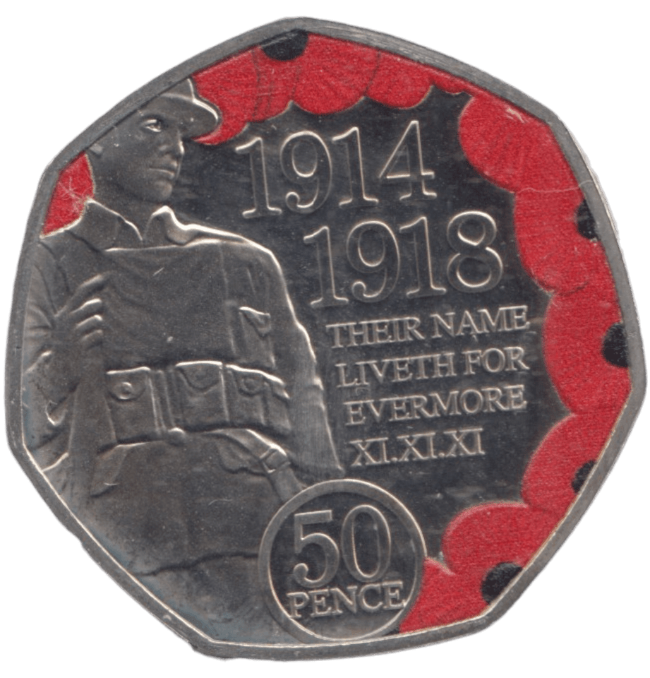 2018 50P THEIR NAME LIVETH FOR EVERMORE - 50p BU - Cambridgeshire Coins