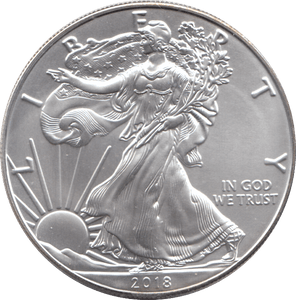 2018 AMERICAN EAGLE SILVER DOLLAR 1 OZ FINE SILVER - WORLD COINS - Cambridgeshire Coins