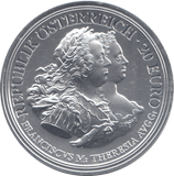 2018 AUSTRIA SILVER PROOF 20 EURO - Silver Proof - Cambridgeshire Coins