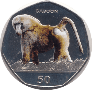 2018 BABOON FIFTY PENCE BRILLIANT UNCIRCULATED GIBRALTAR - WORLD COINS - Cambridgeshire Coins
