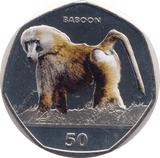 2018 BABOON FIFTY PENCE BRILLIANT UNCIRCULATED GIBRALTAR - WORLD COINS - Cambridgeshire Coins