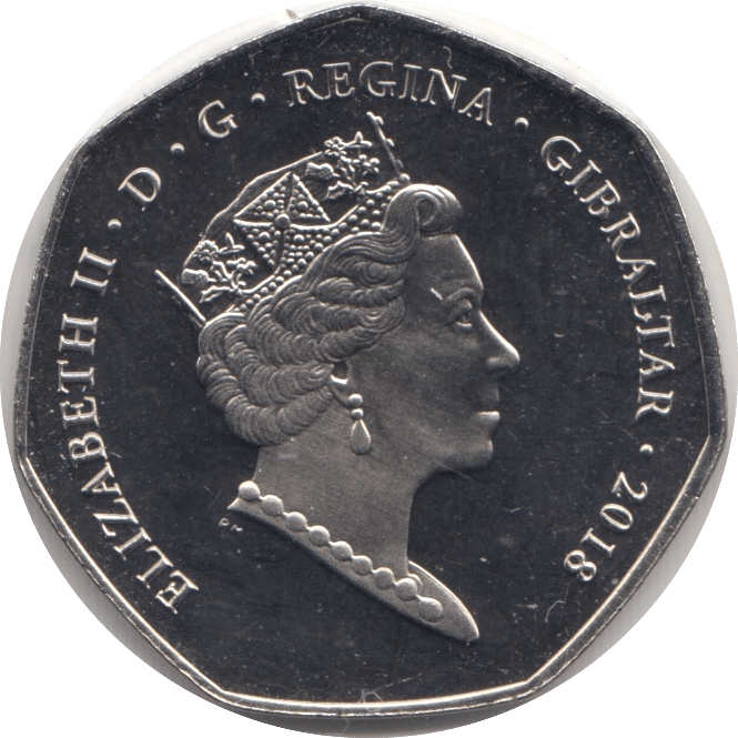 2018 BARBARY APE FIFTY PENCE BRILLIANT UNCIRCULATED GIBRALTAR - WORLD COINS - Cambridgeshire Coins