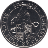 2018 BRILLIANT UNCIRCULATED £5 QUEENS BEASTS BLACK BULL OF CLARENCE BU - £5 BU - Cambridgeshire Coins