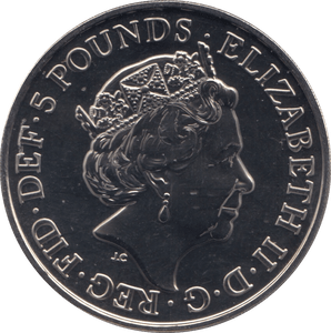 2018 BRILLIANT UNCIRCULATED £5 QUEENS BEASTS RED DRAGON OF WALES BU - £5 BU - Cambridgeshire Coins