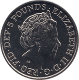 2018 BRILLIANT UNCIRCULATED £5 QUEENS BEASTS RED DRAGON OF WALES BU - £5 BU - Cambridgeshire Coins