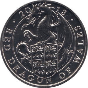2018 BRILLIANT UNCIRCULATED £5 QUEENS BEASTS RED DRAGON OF WALES BU - £5 BU - Cambridgeshire Coins