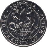 2018 BRILLIANT UNCIRCULATED £5 QUEENS BEASTS RED DRAGON OF WALES BU - £5 BU - Cambridgeshire Coins
