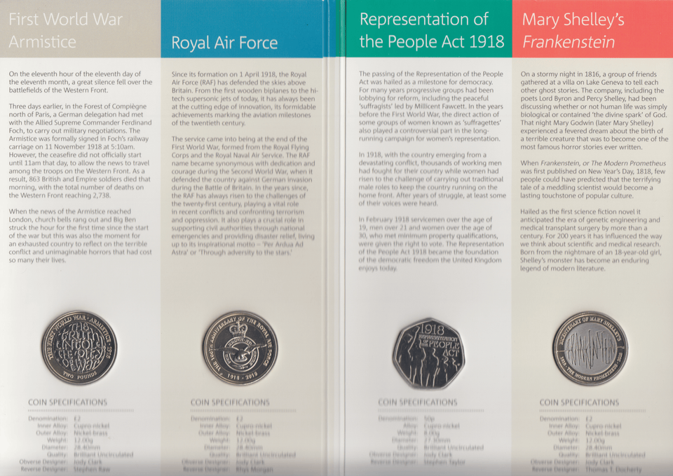 2018 BRILLIANT UNCIRCULATED ANNUAL COIN SET - Brilliant Uncirculated Year Sets - Cambridgeshire Coins
