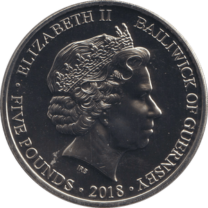 2018 BU FIVE POUNDS ELIZABETH CORONATION - WORLD COINS - Cambridgeshire Coins